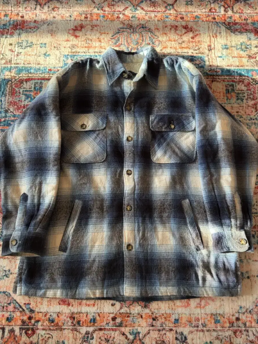 VTG BAY LEAF Sherpa FLANNEL JACKET